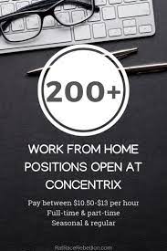 200 Work From Home Jobs Open At Concentrix Work From Home Jobs Working From Home Home Jobs