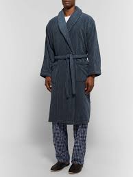 CLEVERLY LAUNDRY Striped Cotton-Terry Robe | MR PORTER