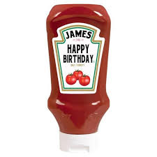 Personalised Ketchup Bottle Label Birthday Valentines Any Occasion Gift In 2021 Ketchup Bottle Heinz Tomato Ketchup Burger And Chips