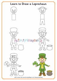 This line will serve as the top to the leprechaun's hat. Learn To Draw A Leprechaun