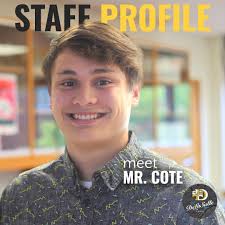 Meet Mr. Aaron Cote 👋 Mr. Cote is entering his 3rd year teaching science  at DeLaSalle. He recently co-authored a published scientific article  focused