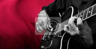 Enjoy the lowest prices and best selection of electric guitars at guitar center. Guitarist Hands And Guitar Black And White On A Red Background Wandsticker Weiss Werkzeug Stil Myloview De
