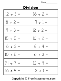 free division worksheet 2 digit by 1 digit free4classrooms