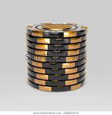 Black Stacked Poker Chips Classic Casino Stock Illustration 1493832575 Poker Chips Card Tattoo Designs Casino