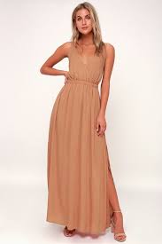 Lost In Paradise Light Brown Maxi Dress Brown Maxi Dresses Maxi Dress Dresses