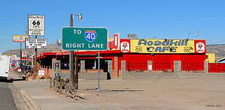 Since 1983, pope enterprises in seligman, az has been showing off the many fun places they can visit at route 66. Roadkill Cafe Route 66 Seligman Arizona T Shirt For Sale By Victoria Oldham
