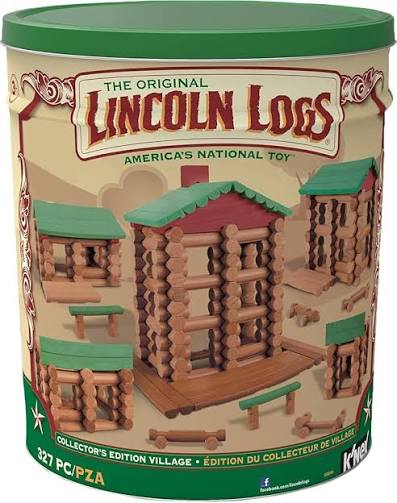 Amazon.com: LINCOLN LOGS Collector's Edition Village Set - 327 Real Wood Pieces, Ages 3+, Retro Building Toy for Boys/Girls, Creative Construction Game