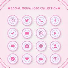 icones para redes sociais com cores rosa icones redes sociais ideias para logotipos redes sociais icones redes sociais
