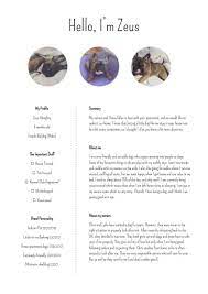 Pet Resume Template For Someone Looking To Rent An Apartment With A Pet A Pet Resume Is A Great Way To Introduce Your Pet To Your La Little Dogs Dog Life