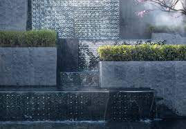 落花染清溪游鱼乐不知 重庆融创映湖十里 gvl怡境国际 waterfalls backyard landscape design landscape architect