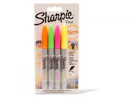 Sharpie 32701 retractable permanent markers, fine point, black, 12 count. Sharpie Neon Permanent Marker Online Kaufen Modulor