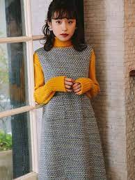 高橋愛 visのワンピースを使ったコーディネート wear ニットワンピース ニットドレス 高橋 愛