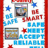 This set of 5 color posters describe key ideas of internet safety: 1
