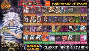 Bakura Orica Deck Yugioh Anime Cards Cards Yugioh Etsy