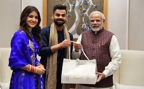 Their traditional marriage was arranged by their families when they were children in her native vadnagar. Virat Kohli Anushka Meet Pm Modi