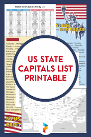 The 50 states and capitals list is a list of the 50 united states of america in alphabetical order that includes the capitals of the 50 states. 10 Best Us State Capitals List Printable Printablee Com