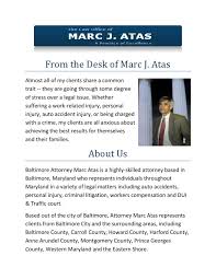 Atas marc j Personal Injury Attorneys Baltimore by Atas Marc J