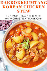 Dakbokkeumtang Korean Chicken Stew Christie At Home Recipe In 2020 Stew Chicken Recipe Chicken Stew Korean Chicken Stew Recipe