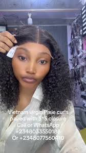 Vietnam Virgin Pixie Curls with 5*5 Closure in Lagos