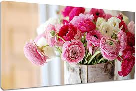 Quadro Moderno Fiori Peonie Natura Arredo Casa Shabby Chic Stampa Su Tela Cotone Ebay Mazzo Di Fiori Peonie Fiori