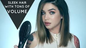 Choosing the best hot air brush can be tricky. How To Straight Hair With Mega Volume Straightening Brush Youtube