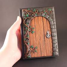 Secret Door Journal Polymer Clay Journal Secret Garden Unique Journals F Fee En Argile Polymere Journal Fait A La Main Journaux Intimes Faits A La Main