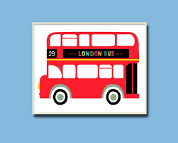 London Double Decker Bus Nursery Wall Print Boys Or By Hopandpop 13 50 Bus Drawing Bus Art Double Decker Bus
