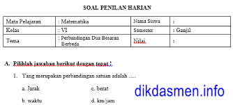 Maybe you would like to learn more about one of these? Soal Ph Matematika Kelas 5 K13 Tahun 2020 2021 Dikdasmen Info