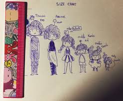 I Did This Doodle Its A Size Chart Of Em All Im Makin No