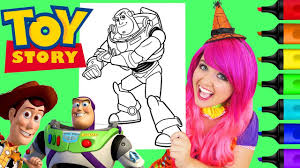Toy story coloring pages about toy story coloring pages toy story is a american cartoon from pixar, including characters as sheriff woody, buzz lightyear, jessie, bullseye, bo peep, mr and mrs potato head, slinky dog, rex, hamm,. Coloring Buzz Lightyear Toy Story Coloring Page Prismacolor Colored Paint Markers Kimmi The Clown Youtube