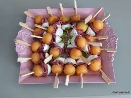 Brochettes De Melon Magret Et Mozzarella Magret De Canard Fume Magret De Canard Brochette Melon