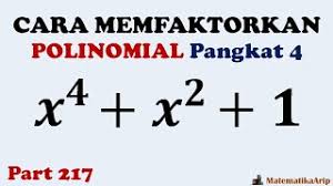 Edit video menggunkan corel video studio pro x4. Cara Memfaktorkan Polinomial Pangkat 4 Empat Dengan Cara Yang Begitu Mudah Youtube