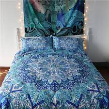 Developed by hindu spiritualists to represent the universe, the mandala is a circular symbol with intricate designs that reflect upon the balanced and circular nature of all things. Paisley Mandala Duvet Cover With Pillow Case Quilt Cover Bedding Set All Sizes Duvet Covers Bedding Sets Home Garden