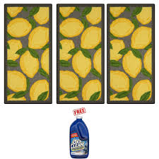 Our cotton rugs are soft underfoot, versatile, affordable, durable, and make a style statement in any space. 18 X 36 With Free Set Of 3 Lemon Kitchen Rug With Latex Backing Kitchen Table Linens Kolenik Kitchen Rugs