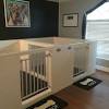 Wooden dog kennel with pvc clear curtain. 1