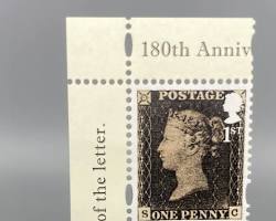 イギリス 1ペニー黒切手の画像