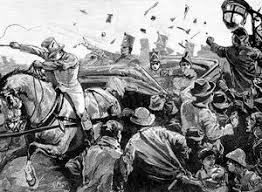 Mounted Rebel Sepoys Charging Through the Streets of Delhi, Indian Mutiny
