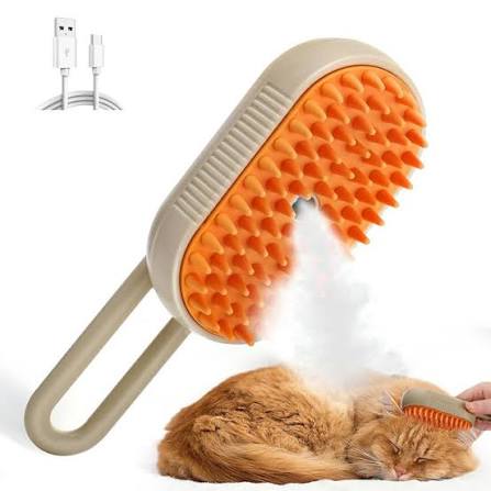 Cepillo de Masaje Eléctrico para Mascotas con Mango, Cepillo de Vapor 3 en 1 para Gatos, Cepillo de Vapor con Mango para Mascotas, Peine para Mascotas con Vapor para Perros| Alibaba.com