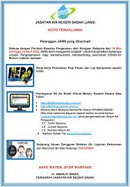 Cara bayar bil jabatan air sabah guna maybank2u. Notis Pemakluman Selaras Jabatan Air Negeri Sabah Facebook