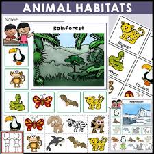 Animal Habitats Worksheets Teachers Pay Teachers
