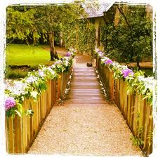 Summer Wedding Bridge Decoration By The Flower Boutique Wedding Longans Place Wedding Decorations Flower Boutique Wedding Flowers