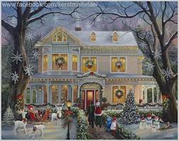 Christmas Decorations Victorian House Warm Home Coming I Added A Border To It Df Christmas Prints Victorian Christmas Christmas Scenes