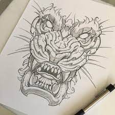 Will Finish Off The Pencil This Week And Possibly Vector Then Print Some Shirts Animaltattoos Japanese Tattoo Designs Japanese Tattoo Art Tiger Tattoo Design