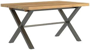 The milano table slides apart to reveal its hidden section that is kept out of. Wentwood Industrial Oak Small Dining Table George Street Furnishers