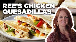This chicken quesadilla recipe stuffed with monterey jack and cheddar cheese is just the appetizer for a cinco de mayo party or any celebration coming up. How To Make Ree S Easy Chicken Quesadillas Food Network Youtube
