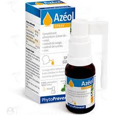 Облекчава гъбични инфекции за възрастни и деца над 12 години. Azeol Spray Food Supplement Made From Honey Sage Extract Elderberry Extract And Zinc Bottle 120 Sprays