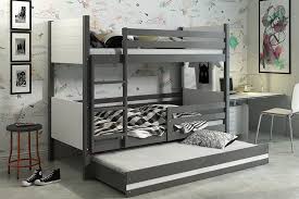 lit superpose 3 places clir 190x90 blanc ou gris couleur blanc mdf avec les sommiers et matelas offerts gris amazon fr lit superpose lit decoration maison