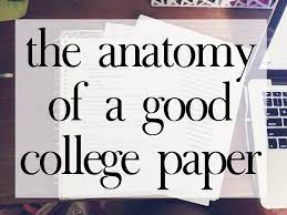 The Anatomy Of A Good College Paper College Paper College Writing College Fun