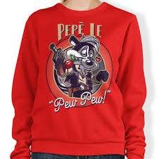 The epitome of the romantic frenchman, confident of his ability to win the hearts of any woman he meets. Pepe Le Pew Pew Sweatshirt Once Upon A Tee