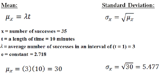 Mean And Standard Deviation Of Poisson Random Variables